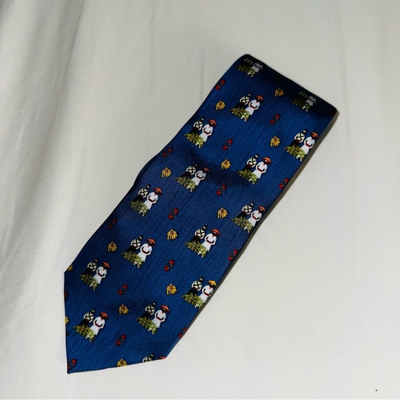 Pineda Covalin Blue CHIAPAS Silk Tie - Picture 2 of 6